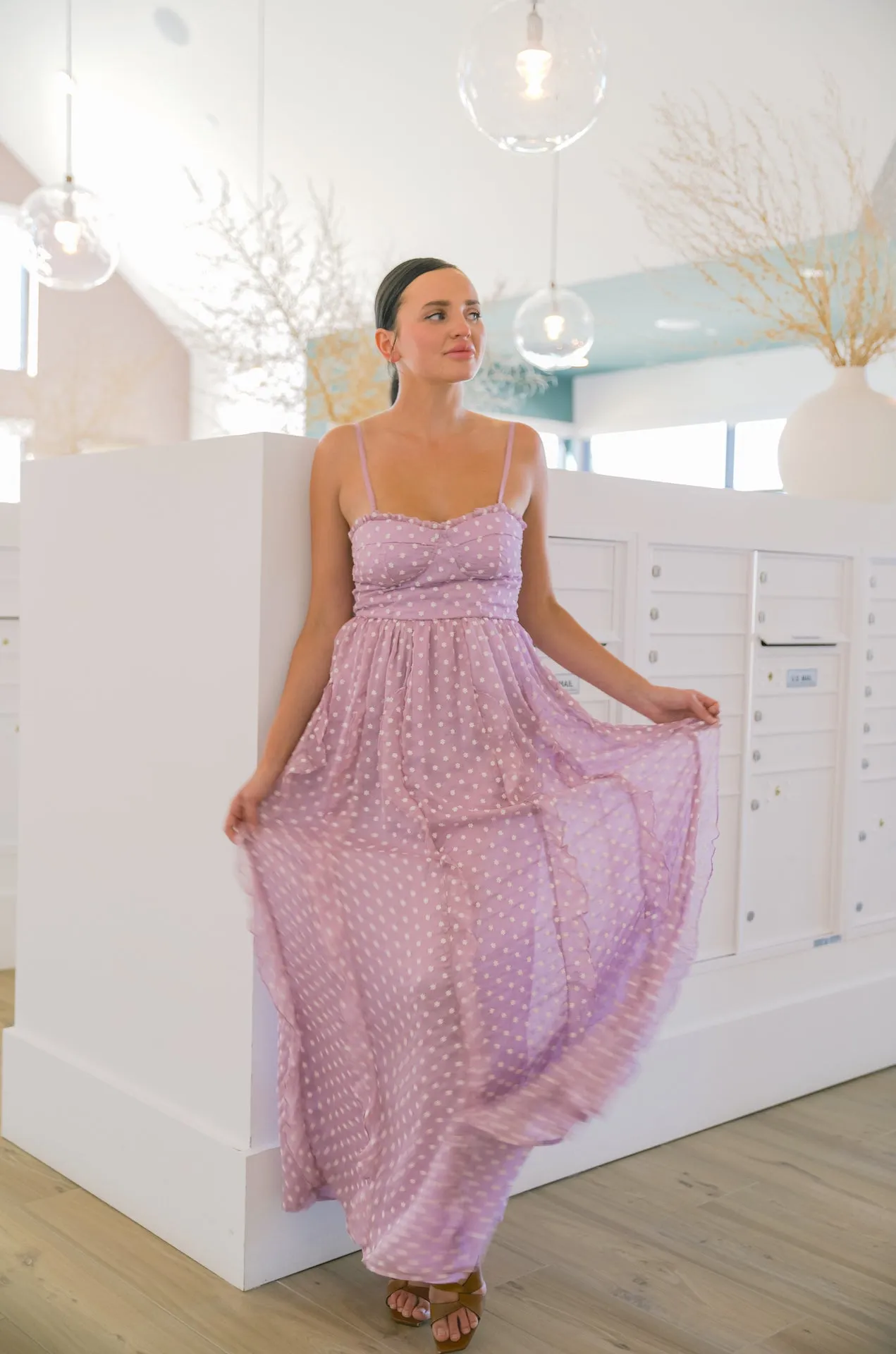 Pretty Thing Embroidered Daisies Maxi Dress