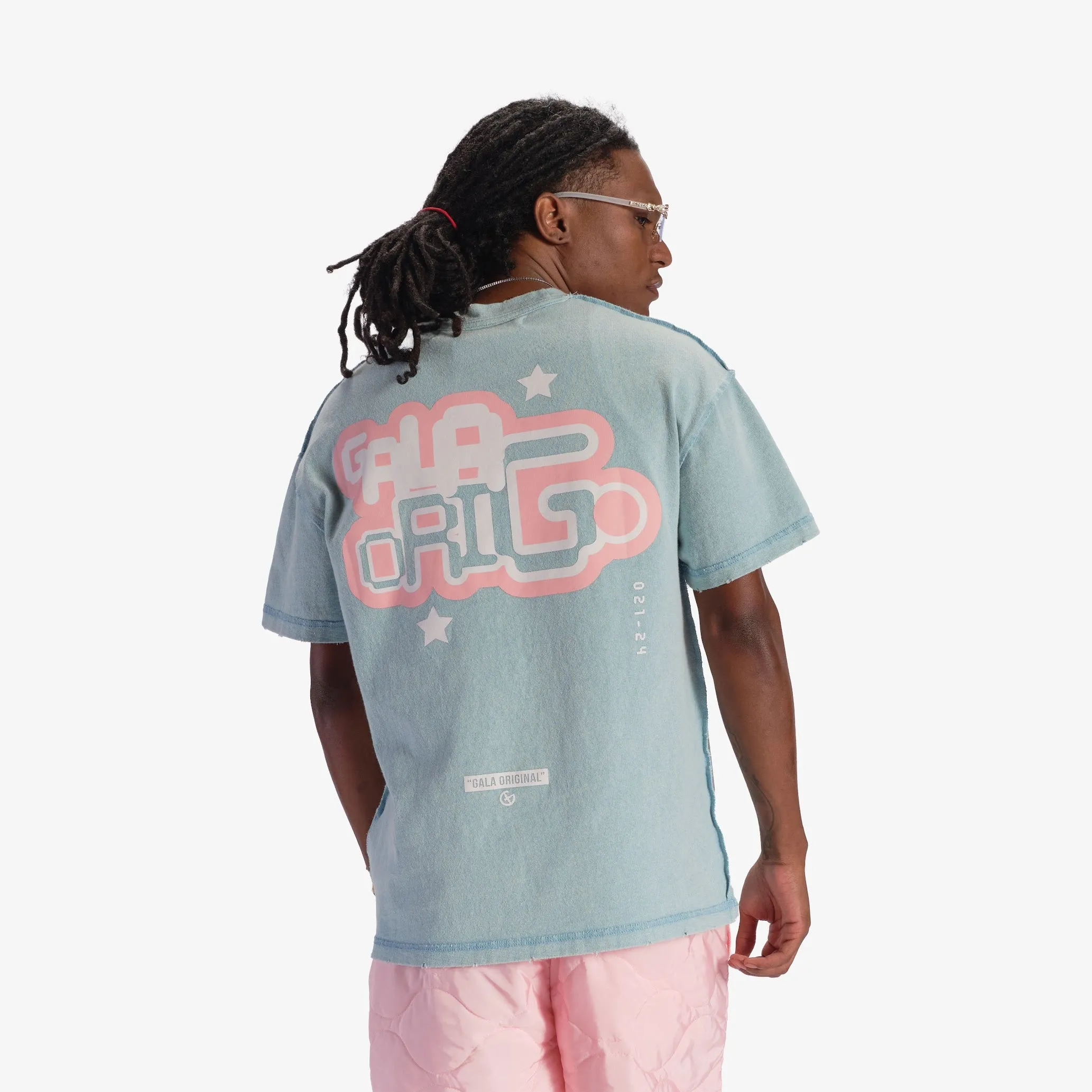 "Shapes" Tee (vintage aqua blue)