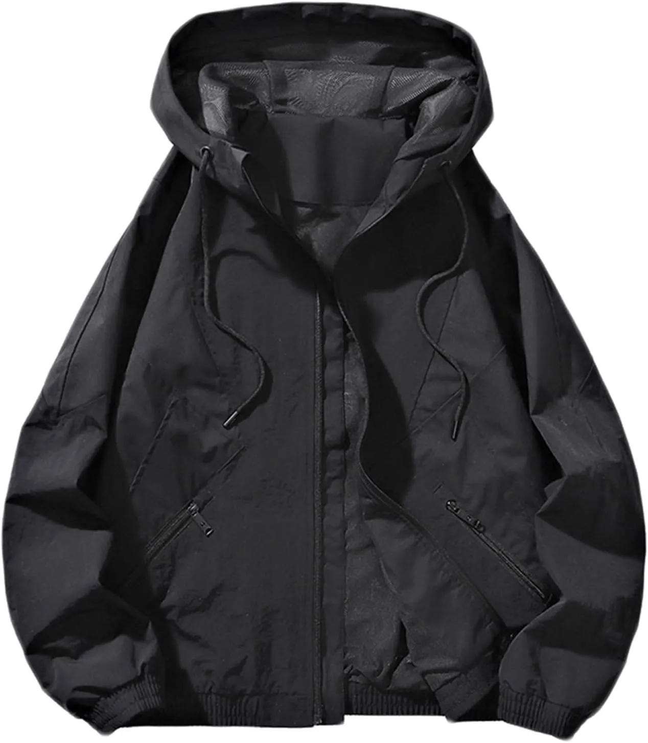 Rain Jacket Mens Raincoat Casual Lightweight Breathable Windbreaker Outdoor Travel Hiking Cycling Mountain Outwear