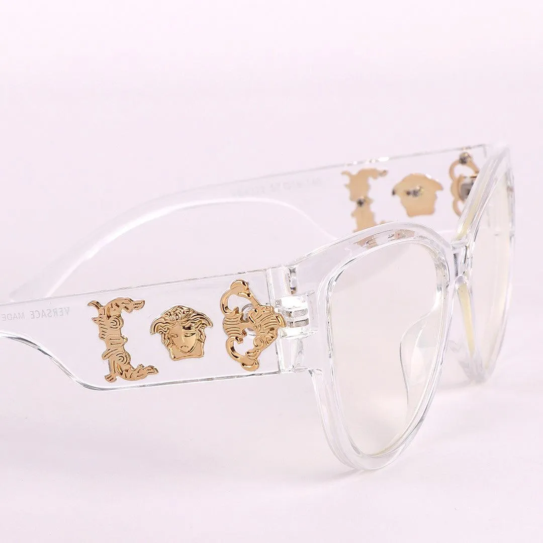 Rare Gianni Versace Medusa Crystal Transparent Glasses