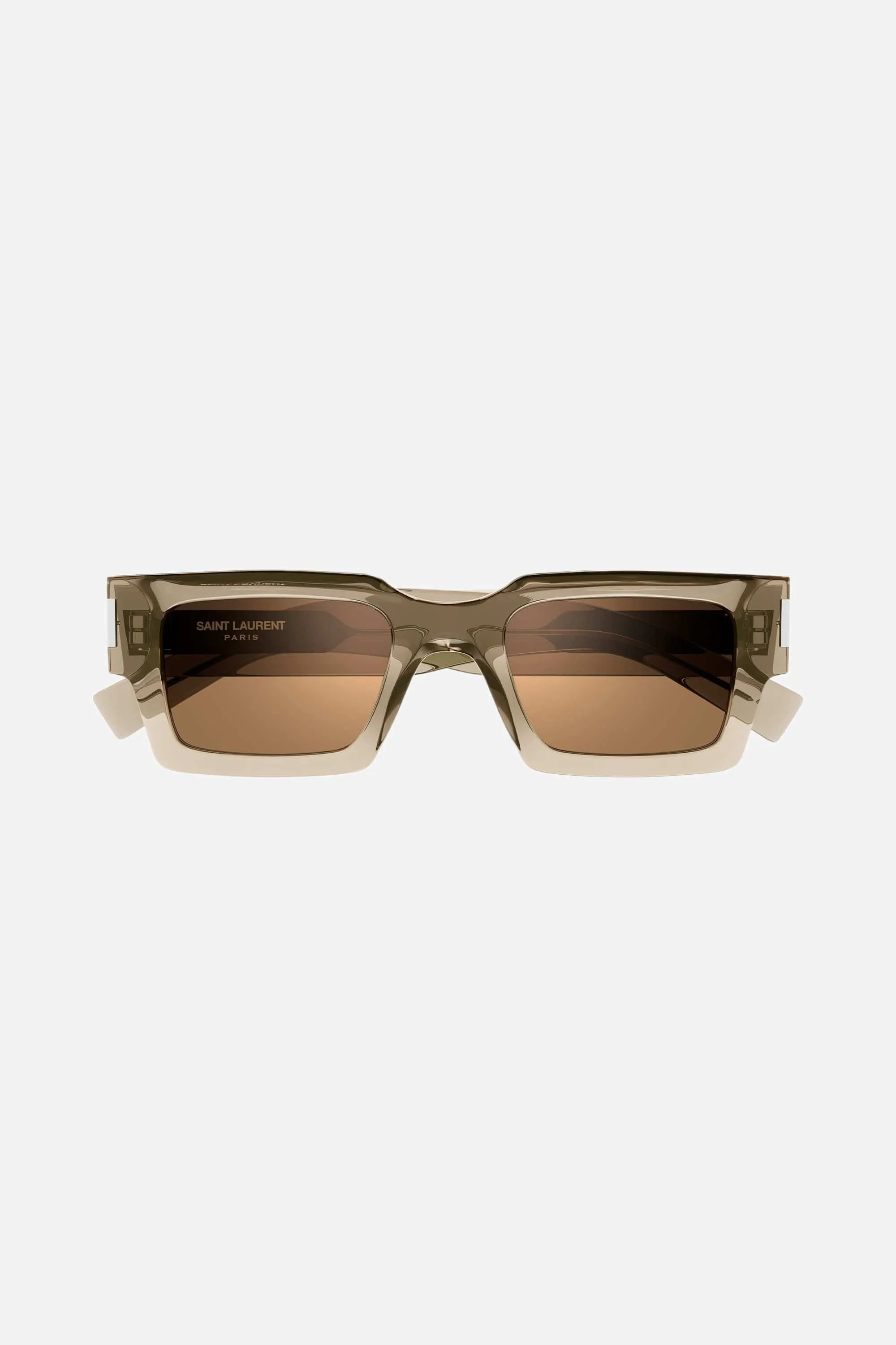 Saint Laurent bold crystal squared sunglasses