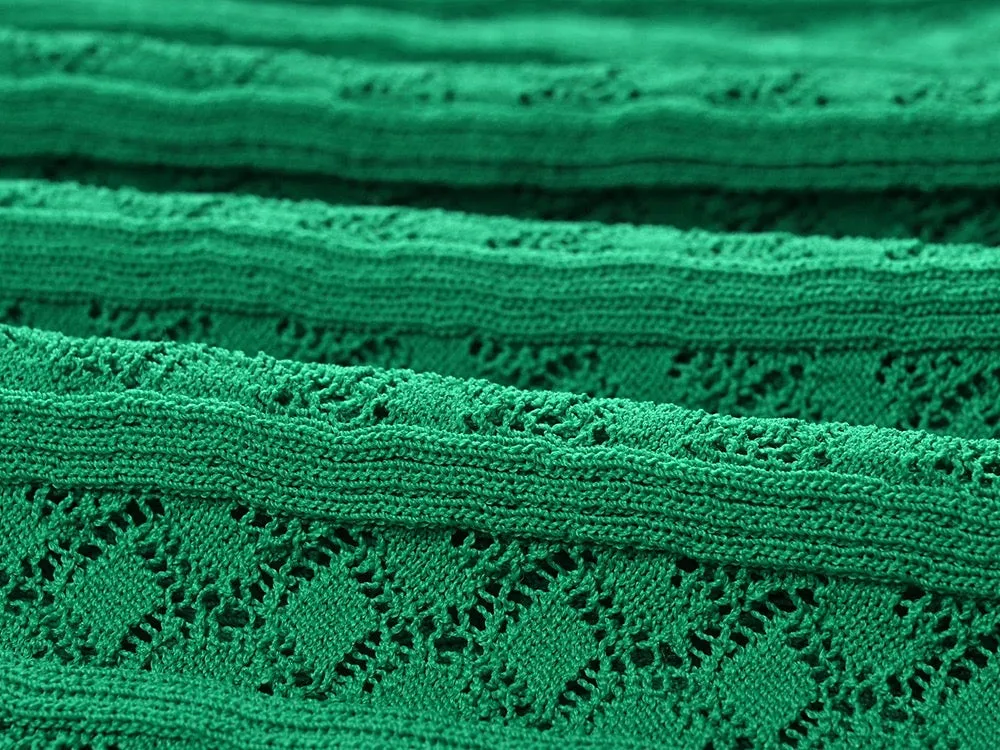 Sandro Rib knitted Midi dress in green for women