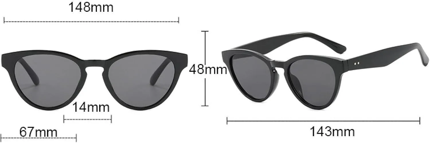 Small Cat Eye Sunglasses for Women Trendy Vintage Composite Shades Eyewear Fashion Luxury Sun Glasses