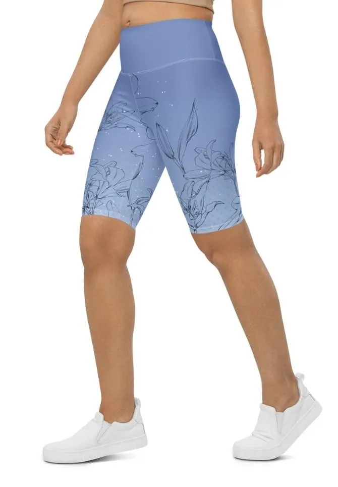 Soft Lilies Biker Shorts