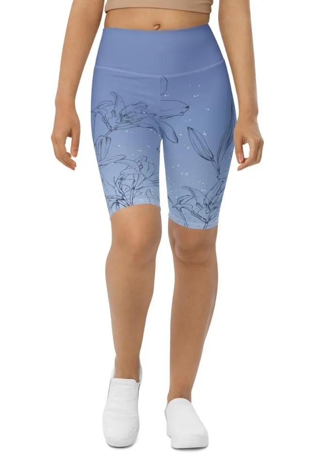 Soft Lilies Biker Shorts