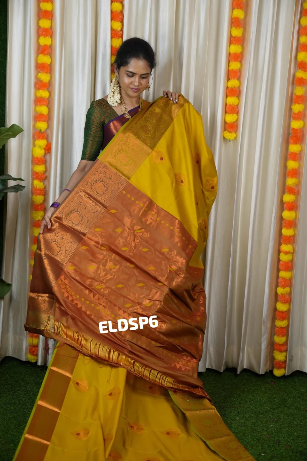 Soft silk saree shade 5🥳