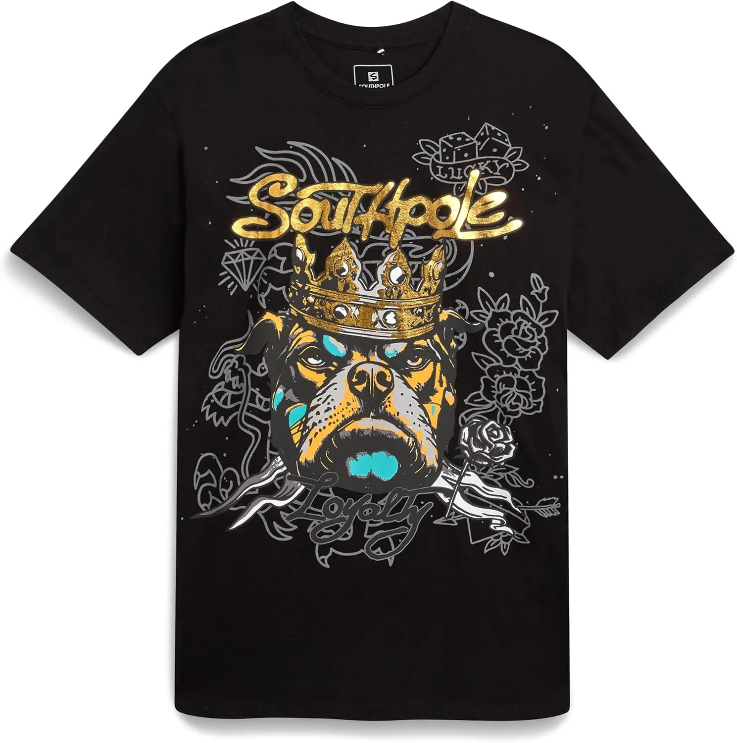 Southpole Mens Graphic T-Shirts - Stylish Cotton Blend Pullover Short Sleeve Crewneck Streetwear Graphic Tee for Men (S-XXL)