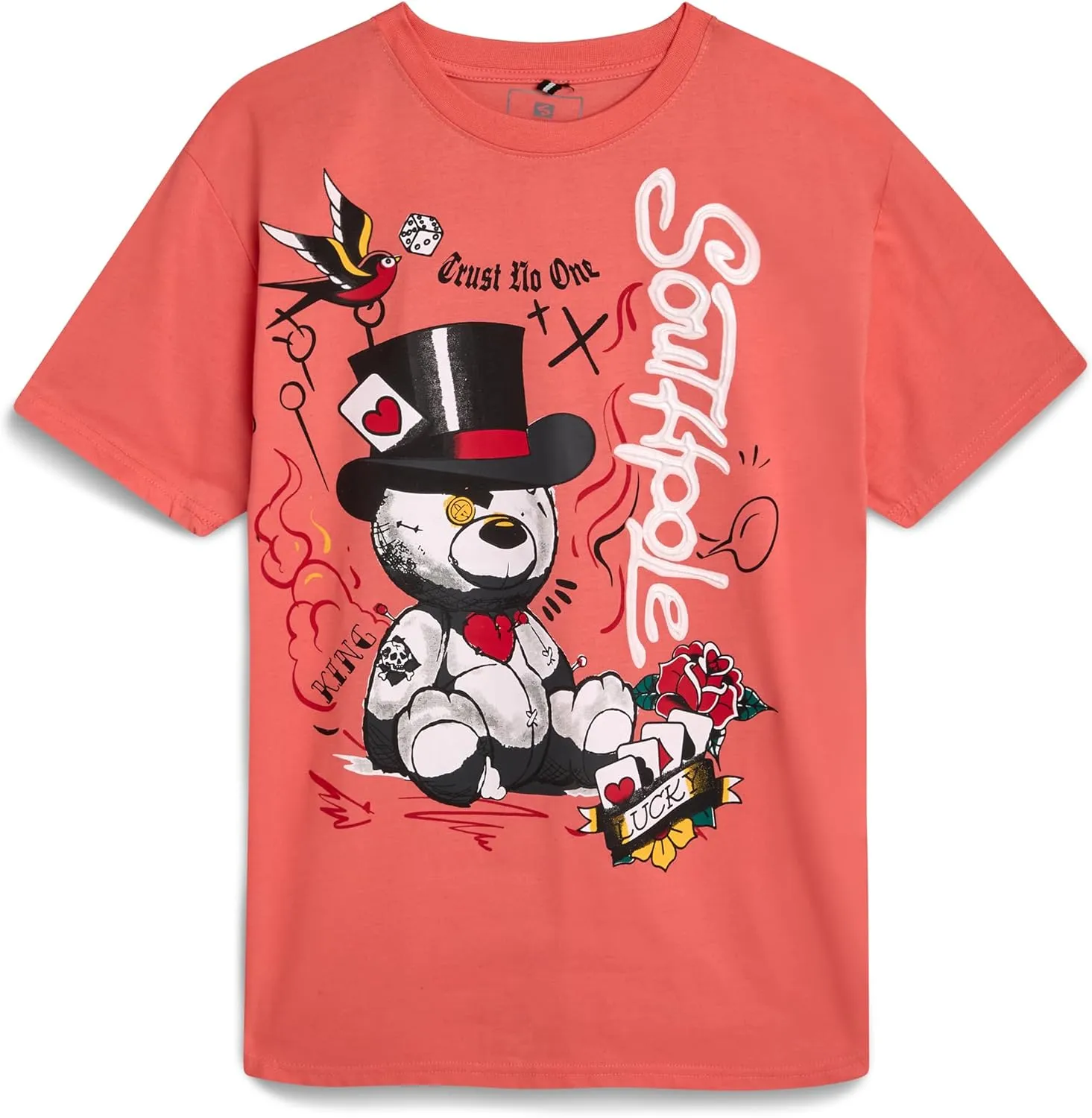 Southpole Mens Graphic T-Shirts - Stylish Cotton Blend Pullover Short Sleeve Crewneck Streetwear Graphic Tee for Men (S-XXL)