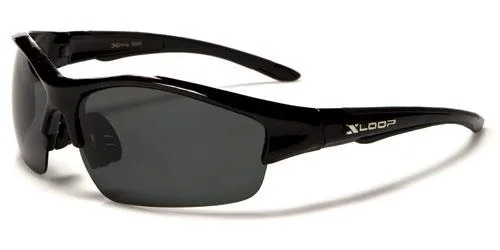 Sports Semi-Rimless Polarized Wrap Sunglasses Unisex