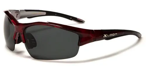 Sports Semi-Rimless Polarized Wrap Sunglasses Unisex
