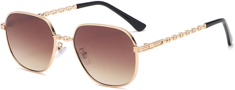 Sunglasses Women Fashion Vintage Frames Gradient Sun Glasses Retro Punk Metal Shades