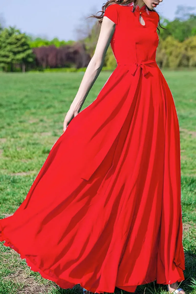 Swing summer chiffon dress for women 4466