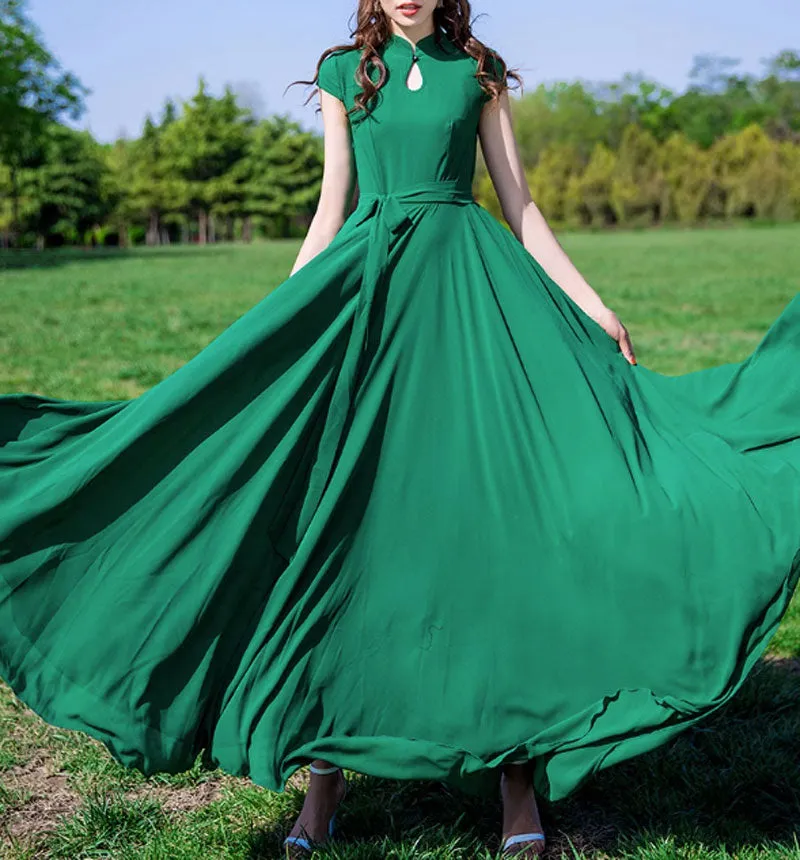 Swing summer chiffon dress for women 4466