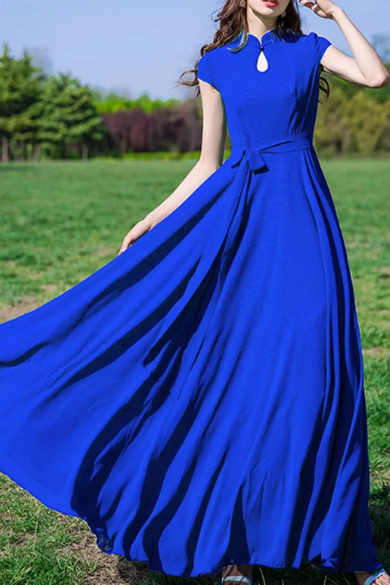 Swing summer chiffon dress for women 4466