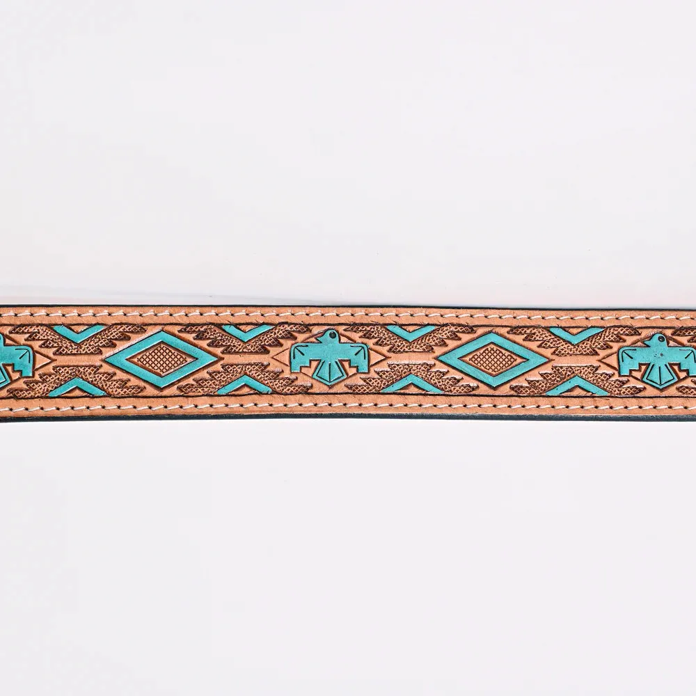 The Thunderbird Hand Tooled Leather Belt