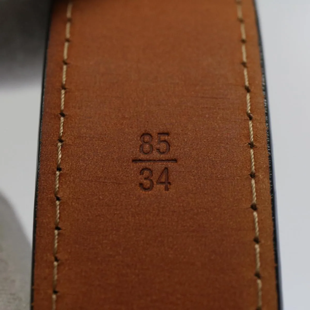 Trendy Inspired Louis Vuitton Ceinture Jeans Belt Leather 29.5"-33.5" Black M6812 Auth Ki3398