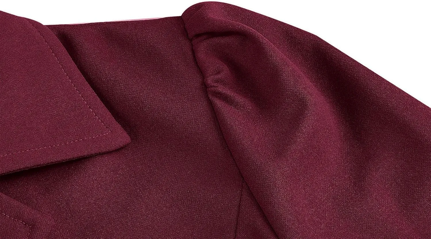 Vintage A-Line Dress for Women Notch Lapel Collar Button Down Dress Elegant Pleated Long Sleeve Solid Maxi Dress