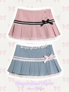 Vintage Pinstripe Coquette Micro-Mini Skirt (New colors)