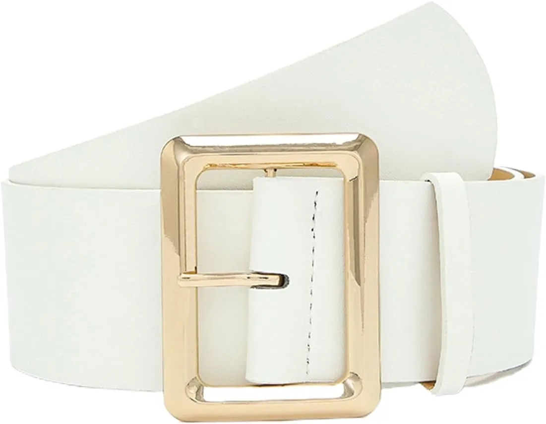 Women's Faux Leather Belt For Dress Metal Belt Thick Travel Casual Work Summer Basic Elegant Square