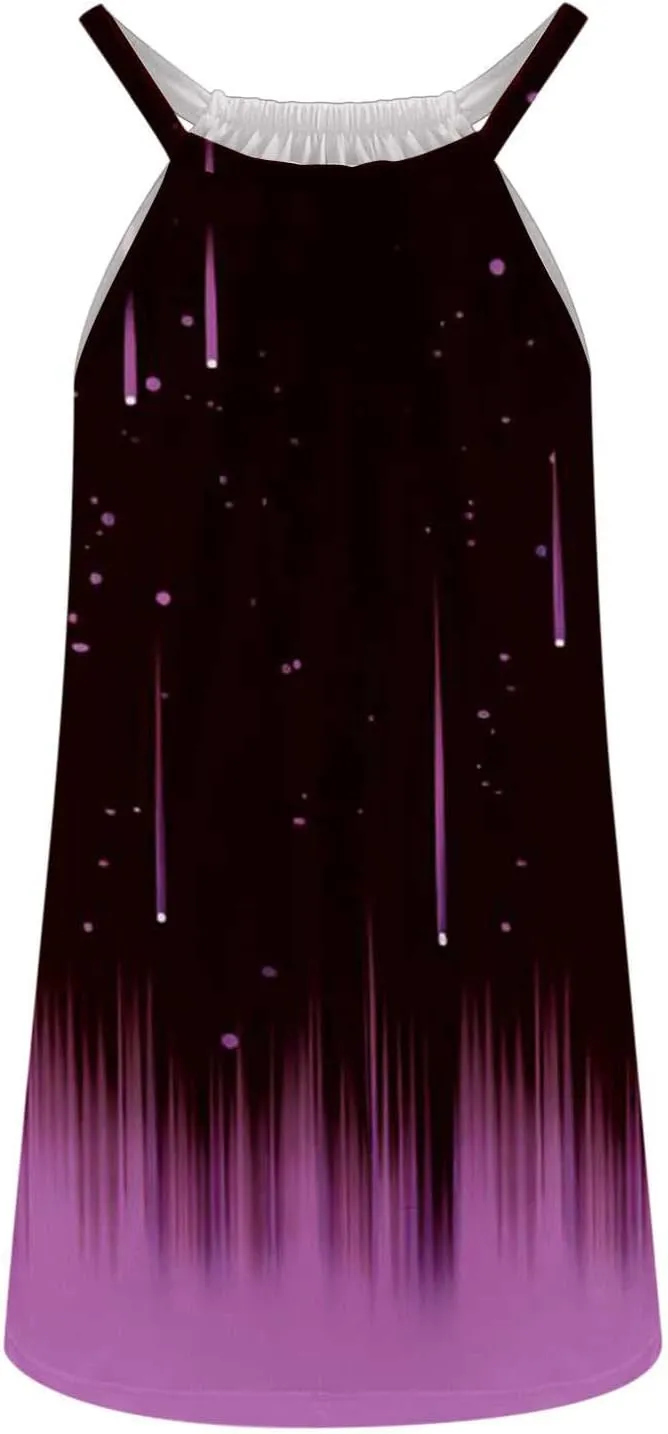 Womens Summer Boho Beach Dress Fashion Sexy Vintage Vest Sling Dress Floral Printed Party Dress Vacation Mini Dress
