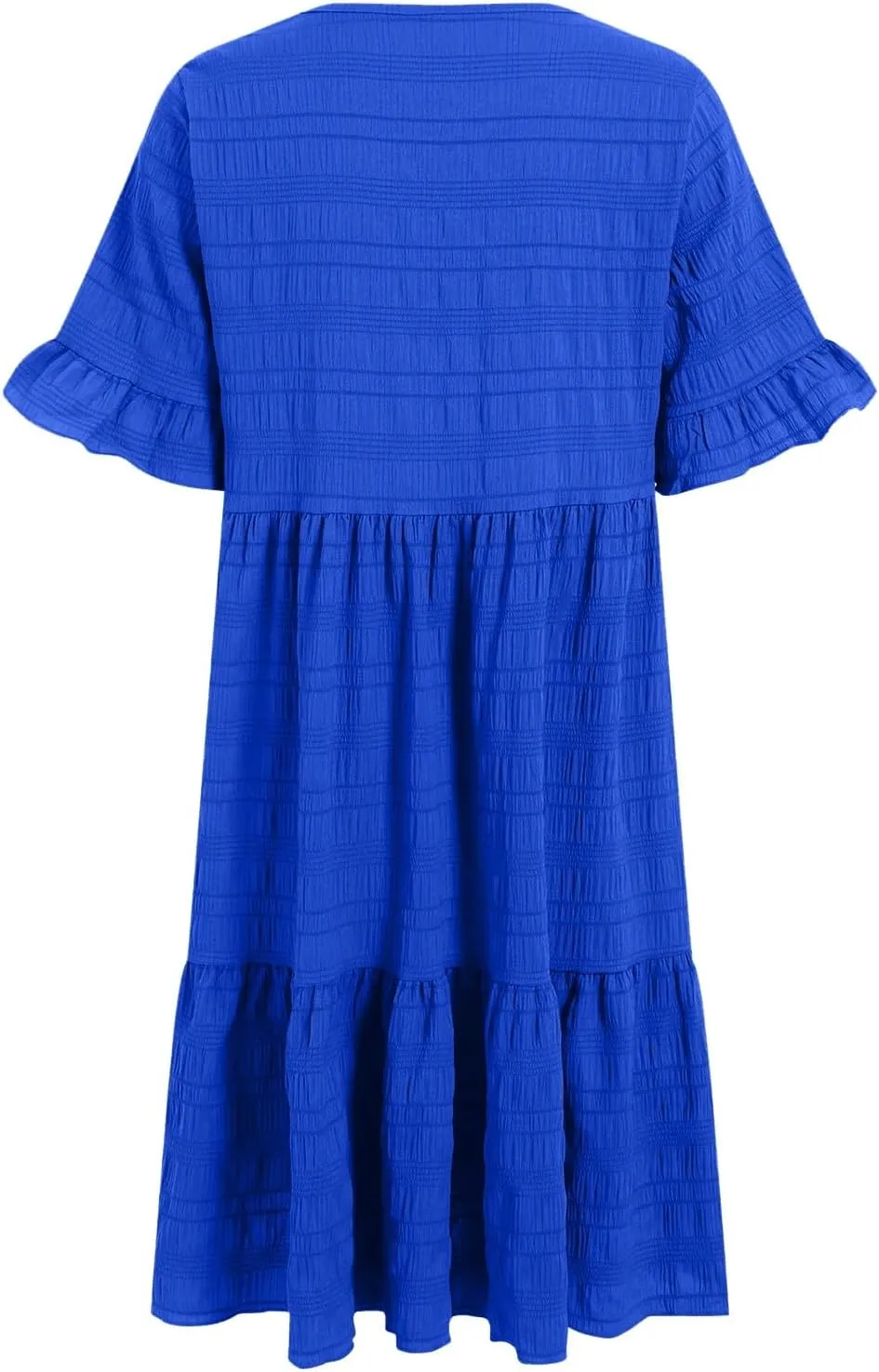 Womens Summer Dresses Fashion 2025 Crewneck Solid Casual Short Sleeve Spring Mini Dress Beach Vacation Dresses